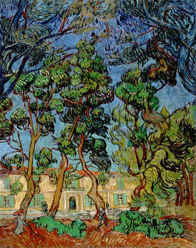 Drzewa w Ogrodzie Szpitala Św. Pawła, 1889 autorstwa Vincent van Gogh