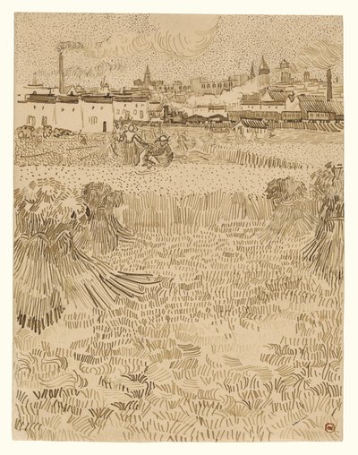 Widok z pól pszenicy autorstwa Vincent van Gogh