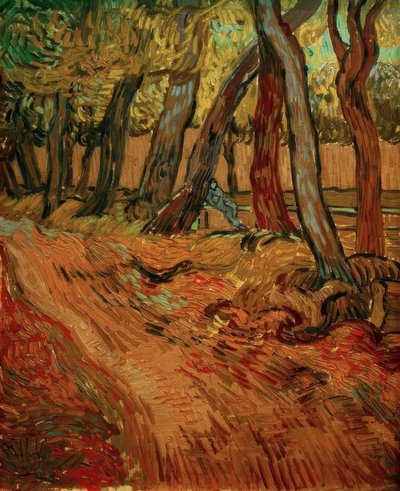Ścieżka w ogrodzie sanatorium autorstwa Vincent van Gogh