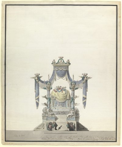 Katafalk dla cesarzowej Katarzyny Wielkiej 1729-1796, 1796 autorstwa Vincenzo Brenna