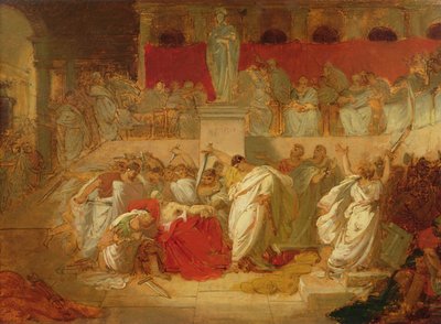 Śmierć Cezara autorstwa Vincenzo Camuccini