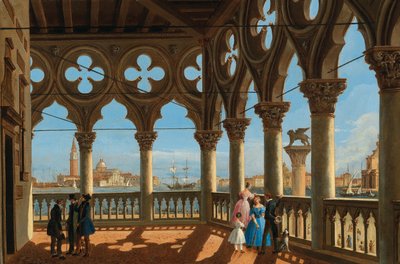 Widok na Bacino di San Marco z loggii Palazzo Ducale, Wenecja. autorstwa Vincenzo Chilone