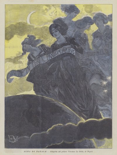 Świąteczny świt (kolorowa litografia) autorstwa Vincenzo La Bella