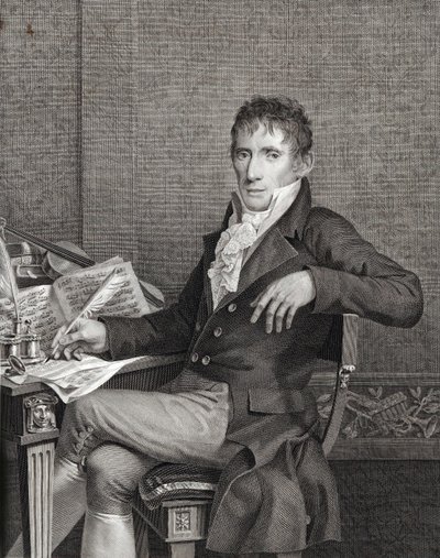 Portret skrzypka i kompozytora Alessandro Rolli 1757-1841 , ok. 1930 r. 1810. autorstwa Vincenzo Raggio