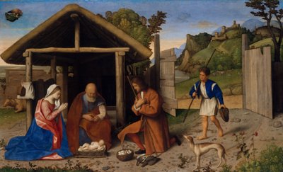 Adoracja pasterzy, ok. 1520 (olej na płótnie) autorstwa Vincenzo di Biagio Catena