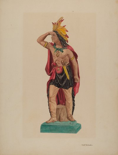 Sklep z cygarami Indian, ok. 1930 r. 1941. autorstwa Violet Hartenstein