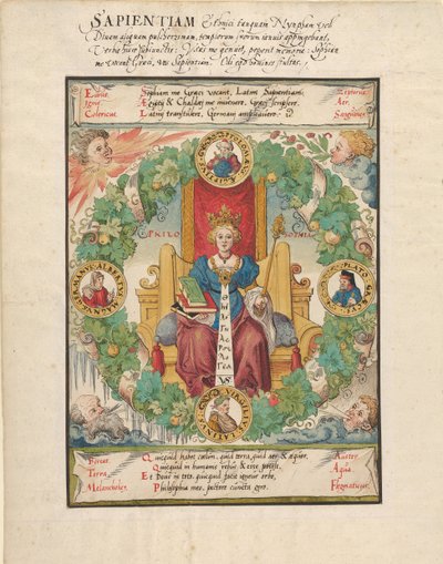 Filozofia na tronie, połowa XVI wieku. autorstwa Virgil Solis