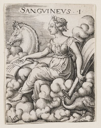 Temperament sangwinika, ok. 1530-62 (rycina) autorstwa Virgilius the elder Solis