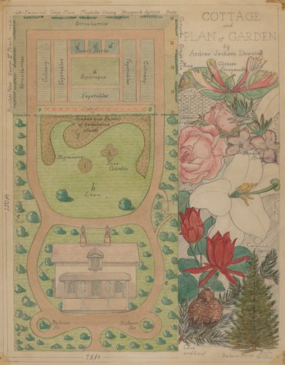 Rzut parteru dla domku, ok. godz. 1936. autorstwa Virginia Richards