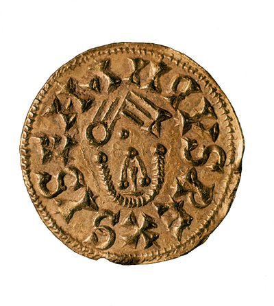 Tremisis (lub triens) króla Sisenanda, odlew w Tarraco, Hiszpania, VII w. (moneta) autorstwa Visigothic