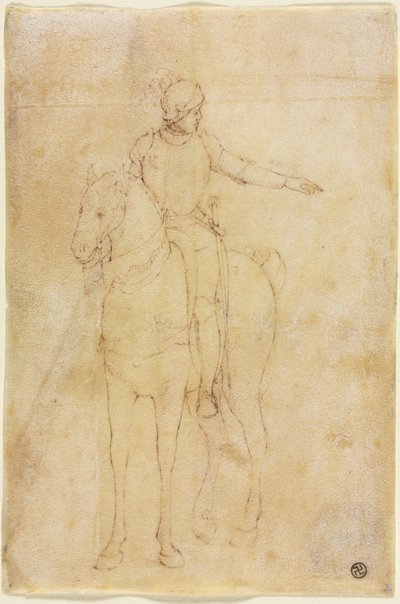 Postać w zbroi na koniu, ok. 1930 r. 1450. autorstwa Vittore Carpaccio
