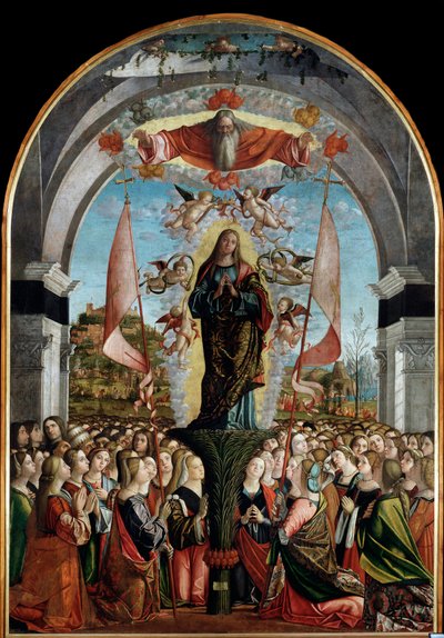 Cykl życia św. Urszuli: Apoteoza św. Urszuli (odcinek ostatni). (olej na desce autorstwa Vittore Carpaccio