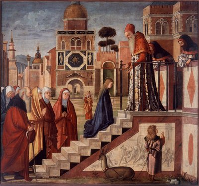 Ofiarowanie Matki Boskiej w Świątyni autorstwa Vittore Carpaccio