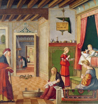 Narodziny Dziewicy, 1504-08 (zob. także 204962) autorstwa Vittore Carpaccio