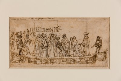 Angielski książę Conan żegnający się ze swoim ojcem (pióro i atrament na kredzie na papierze) (prosto z 5933931) autorstwa Vittore Carpaccio