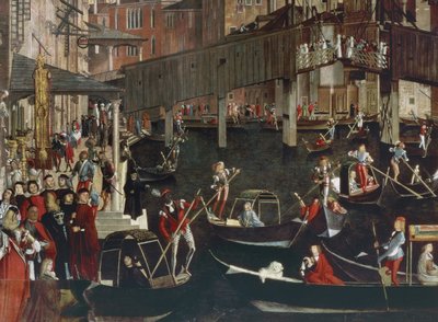 Cud Relikwii Krzyża Świętego na moście Rialto autorstwa Vittore Carpaccio