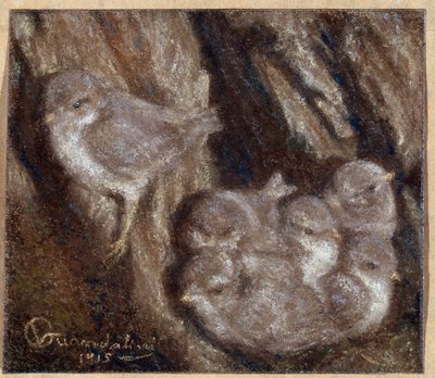 La couvee Pastel autorstwa Vittorio Guandalini (1861-1923) autorstwa Vittorio Guandalini