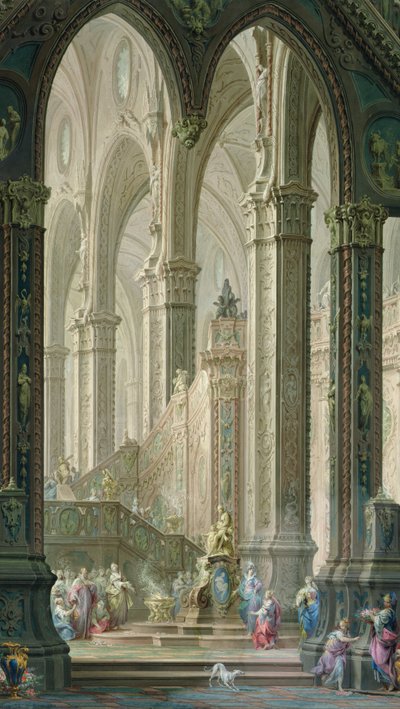 Salomon palący kadzidło przed bożkami autorstwa Vittorio Maria Bigari