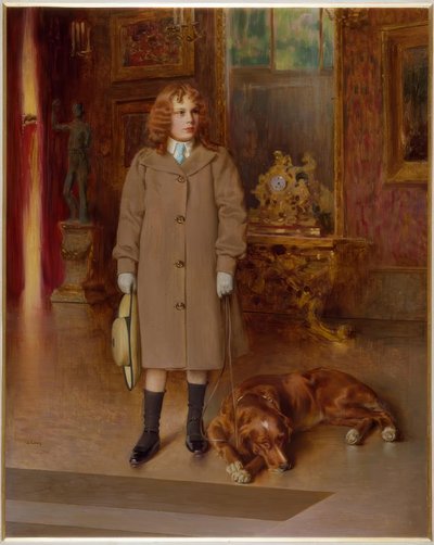 Memmi z psem autorstwa Vittorio Matteo Corcos