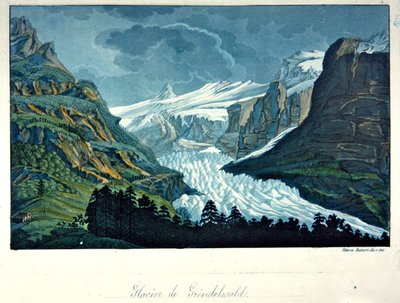 Lodowiec Grindelwald, ilustracja z „Le Costume Ancien ou Moderne” autorstwa Julesa Ferrario autorstwa Vittorio Raineri