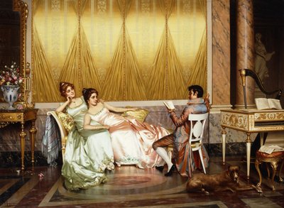 Czytanie poezji autorstwa Vittorio Reggianini