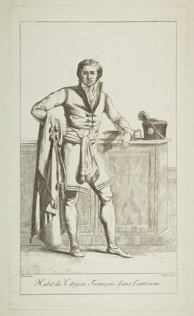 Wewnętrzny strój obywatela francuskiego, 1794. autorstwa Vivant Denon