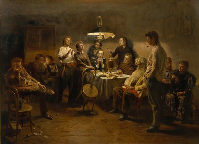Wieczór biesiadny, 1875-1897 autorstwa Vladimir Egorovic Makovsky