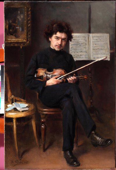 Portret skrzypka i kompozytora Jana Kubelika (1880-1940) par. Władimira Jegorowicza (Egorowicza) Makowskiego (Makowskiego) (1846-1920) autorstwa Vladimir Egorovic Makovsky