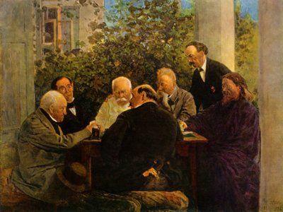 Gra w karty, koniec XIX i początek XX wieku, 1965. autorstwa Vladimir Egorovic Makovsky
