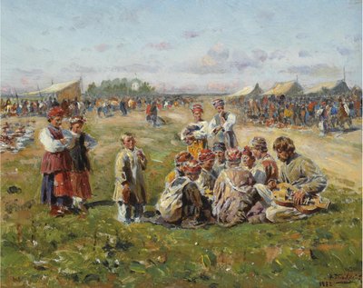 Jarmark Wiejski, 1882 autorstwa Vladimir Egorovic Makovsky