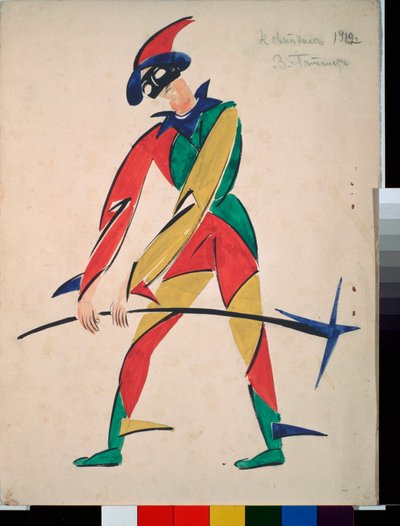 Harlequin, Design for a Fancy Dres) autorstwa Vladimir Evgrafovich Tatlin