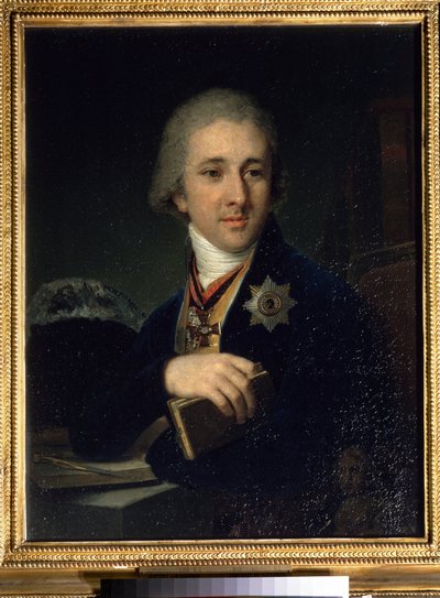 „Portret Aleksandra Labzina (Labzin Or Labsin) (1766-1825) Rosyjski pisarz mason (mason)” Obraz Władimira Borowikowskiego (lub Borowikowskiego) (1757-1825) Po 1816 Państwowa Galeria Trietiakowska, Moskwa autorstwa Vladimir Lukich Borovikovsky