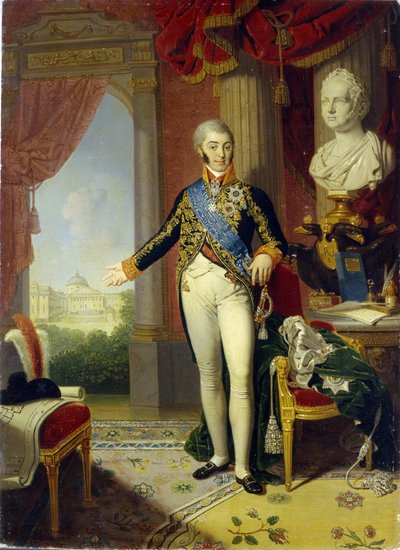 Portret hrabiego Nikołaja Pietrowicza Szeremietiewa (1751-1809) (portret hrabiego N.P. Szeremietiewa). Obraz Władimira Lukicha Borowikowskiego (lub Borowikowskiego) (1757-1825), olej na płótnie autorstwa Vladimir Lukich Borovikovsky