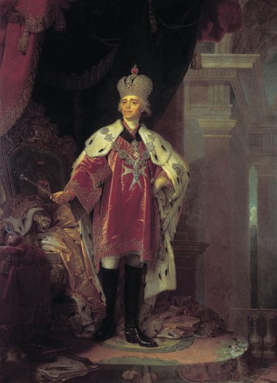 Portret Pawła I, 1800 autorstwa Vladimir Lukich Borovikovsky