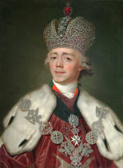 Portret cesarza Rosji Pawła I”, 1754-1801, 1799-1800. autorstwa Vladimir Lukich Borovikovsky