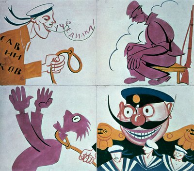Karykatura przeciwko Konstytuancie 1921. autorstwa Vladimir Mayakovsky