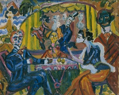 Kabaret Bezpańskiego Psa w Sankt Petersburgu, lata 1910 autorstwa Vladimir Vladimirovich Dmitriyev