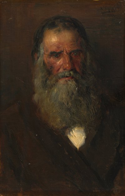 Studium głowy starca autorstwa Vladimir Yegorovich Makovski