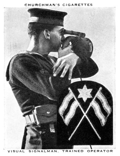 Sygnalista wizualny, przeszkolony operator, 1937. autorstwa WA and AC Churchman