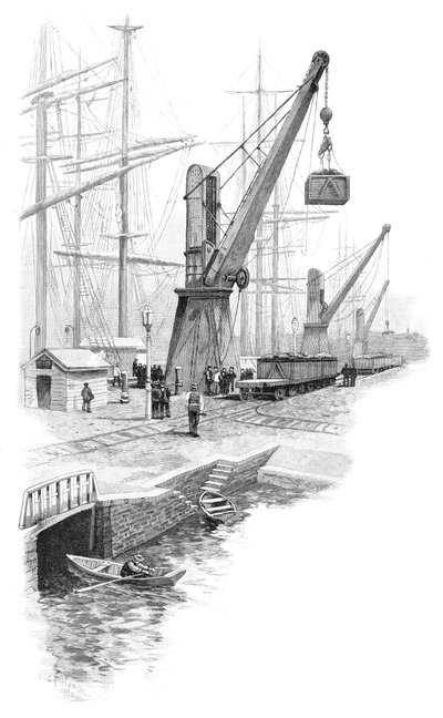 Załadunek węgla w Newcastle, Nowa Południowa Walia, Australia, 1886. autorstwa WC Fitler