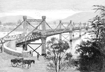 Most, Rockhampton, Queensland, Australia, 1886 r. autorstwa WC Fitler
