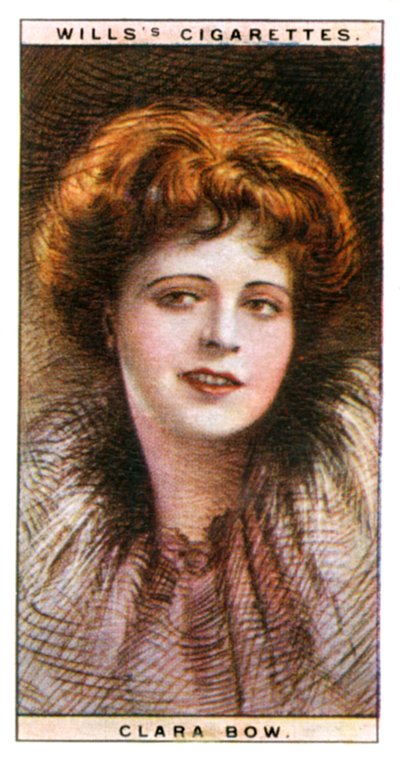 Clara Bow 1905-1965, amerykańska aktorka i symbol seksu, 1928. autorstwa WD and HO Wills