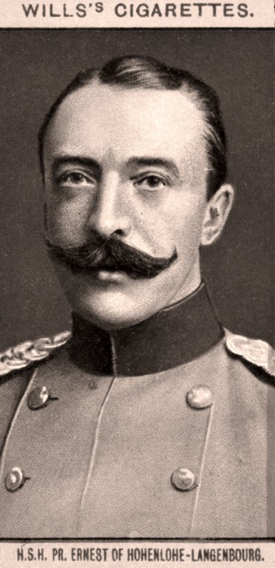 HSH, PR. Ernest z Hohenlohe-Langenbourg, 1908. autorstwa WD and HO Wills