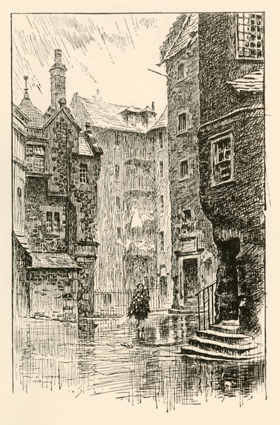 „Dwór Jamesa, Edynburg”, 1928. autorstwa WH Caffyn