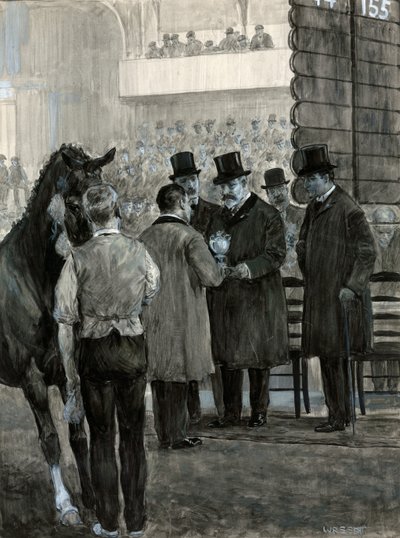 Król Edward VII na Hackney Horse Show wręczający puchar autorstwa W.R.S. Stott