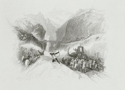 Hannibal (247-183 pne) Przechodząc przez Alpy autorstwa W.R. Smith