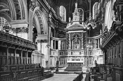 Chór i Reredos, Katedra św. Pawła, 1908-1909. autorstwa W.S. Campbell