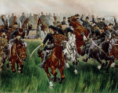 Kawaleria, 1895 (wc na papierze) autorstwa W.T. Trego