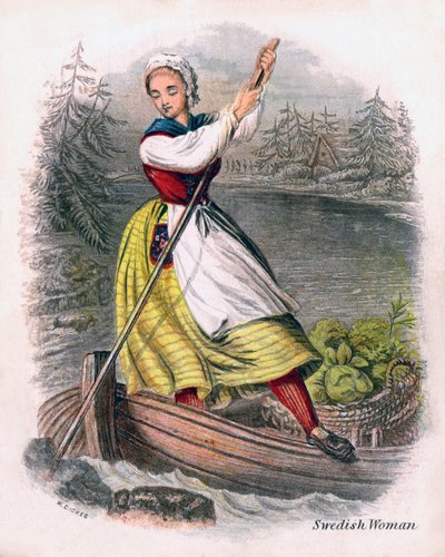 Szwedka wioślarstwo, 1809. autorstwa W. Dickes