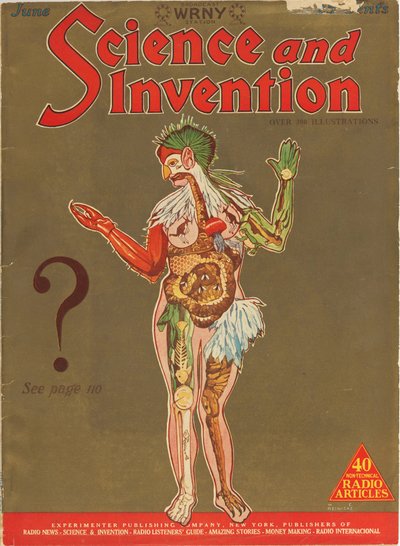 Okładka Science and Invention Magazine, czerwiec 1927, 1927. autorstwa W. E. Reinicke